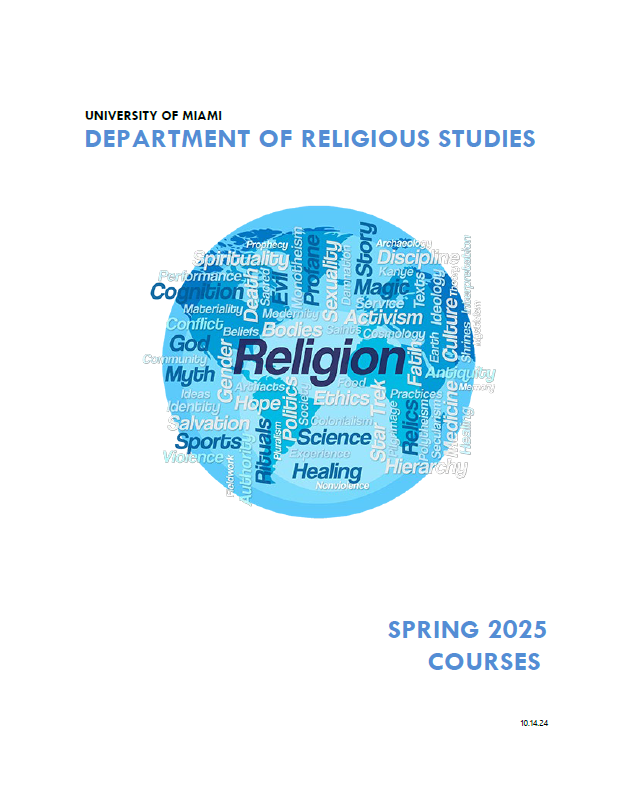 REL courses spring 2025 booklet cover photo